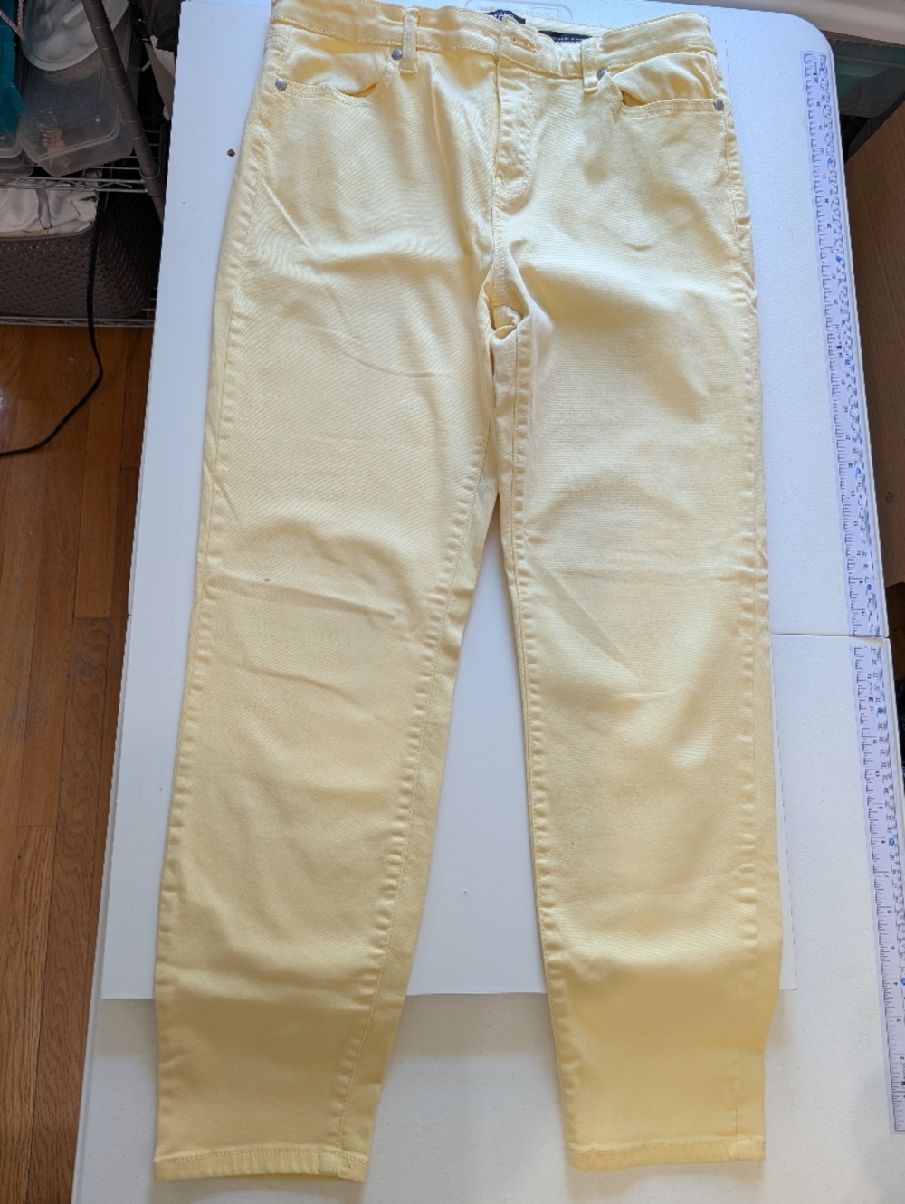 Buffalo David Bitton Yellow Skinny Pants Size 10/30 High Rise Stretch Jeans